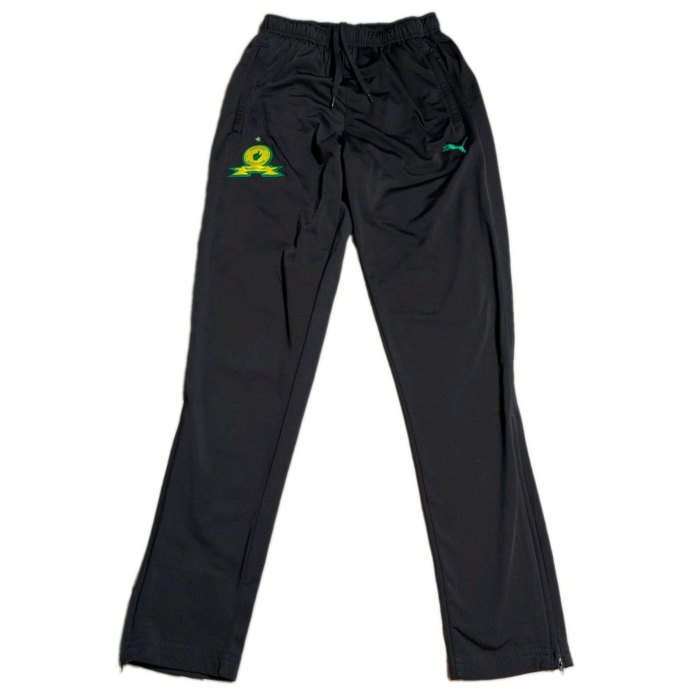 Puma Mamelodi Sundowns FC Track Pants Mens Small Navy Soccer Zip Ankle